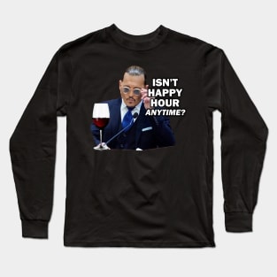 Johnny Depp Happy Hour Long Sleeve T-Shirt